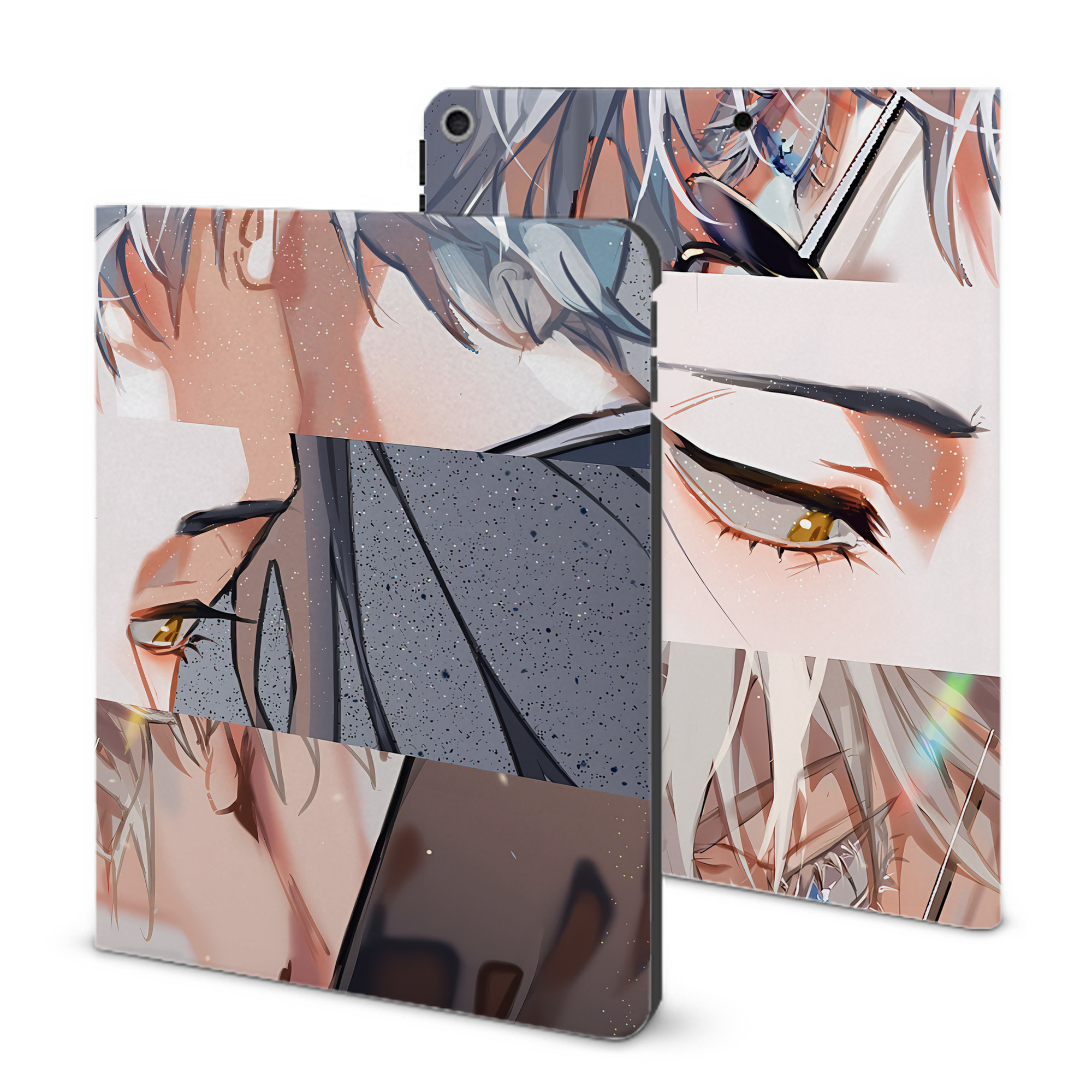 （画像用） 呪術廻戦 Jujutsu Kaisen IPad ケース ブック型 PUレザー TPU 耐衝撃 軽量 薄型 ペン収納なし 全面保護 IPad 各モデル対応
